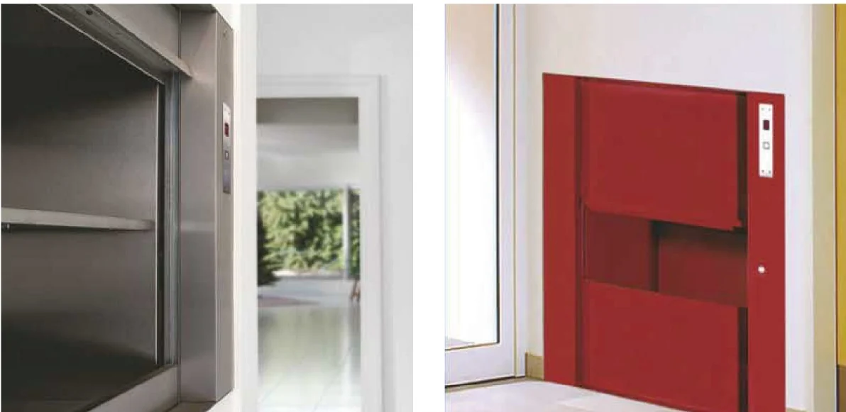 Utility elevator and dumbwaiter door options